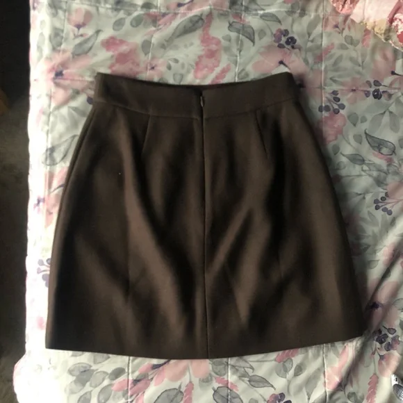 NWT Brown Wool J.Crew Mini Skirt - Picture 1 of 6